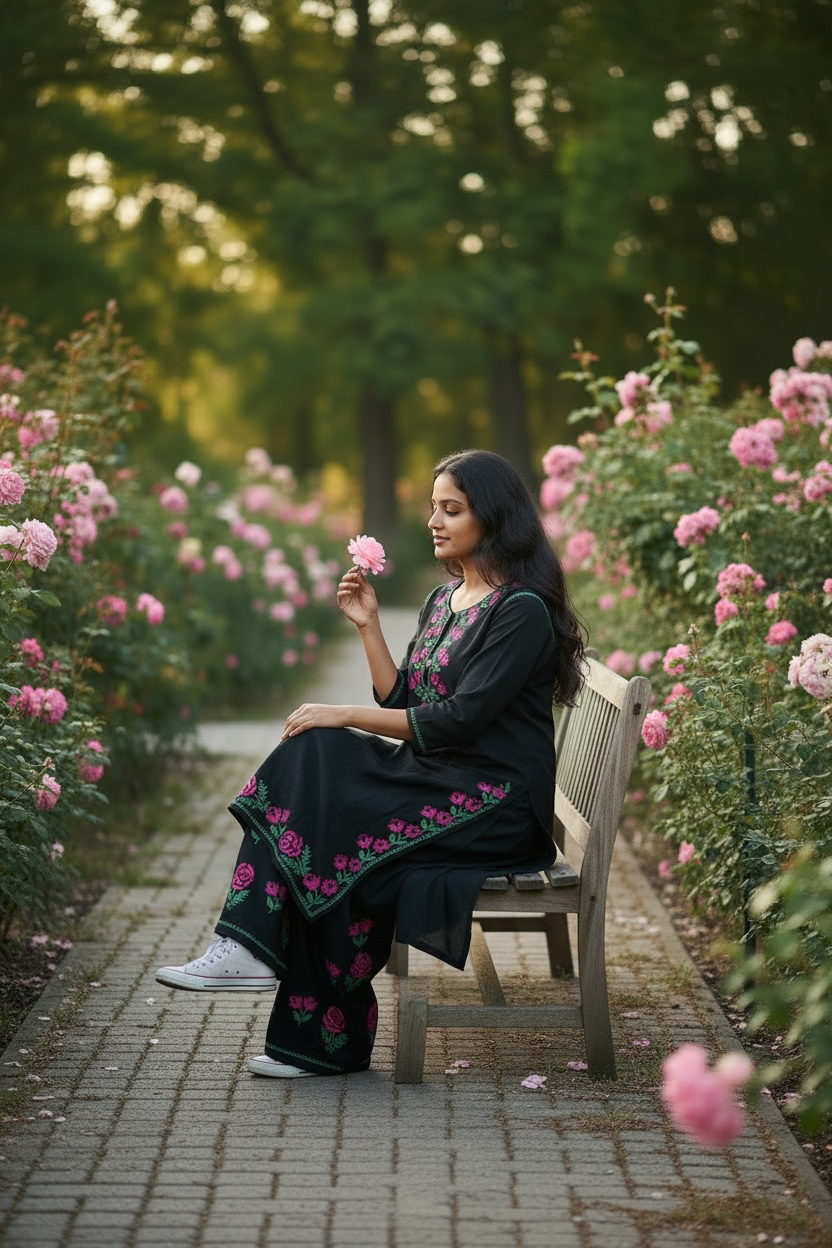 Rayon Chikankari Set