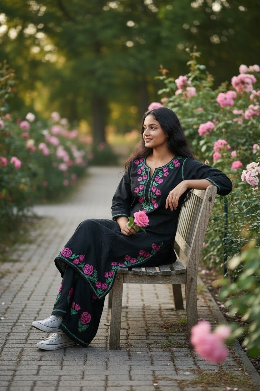 Rayon Chikankari Set