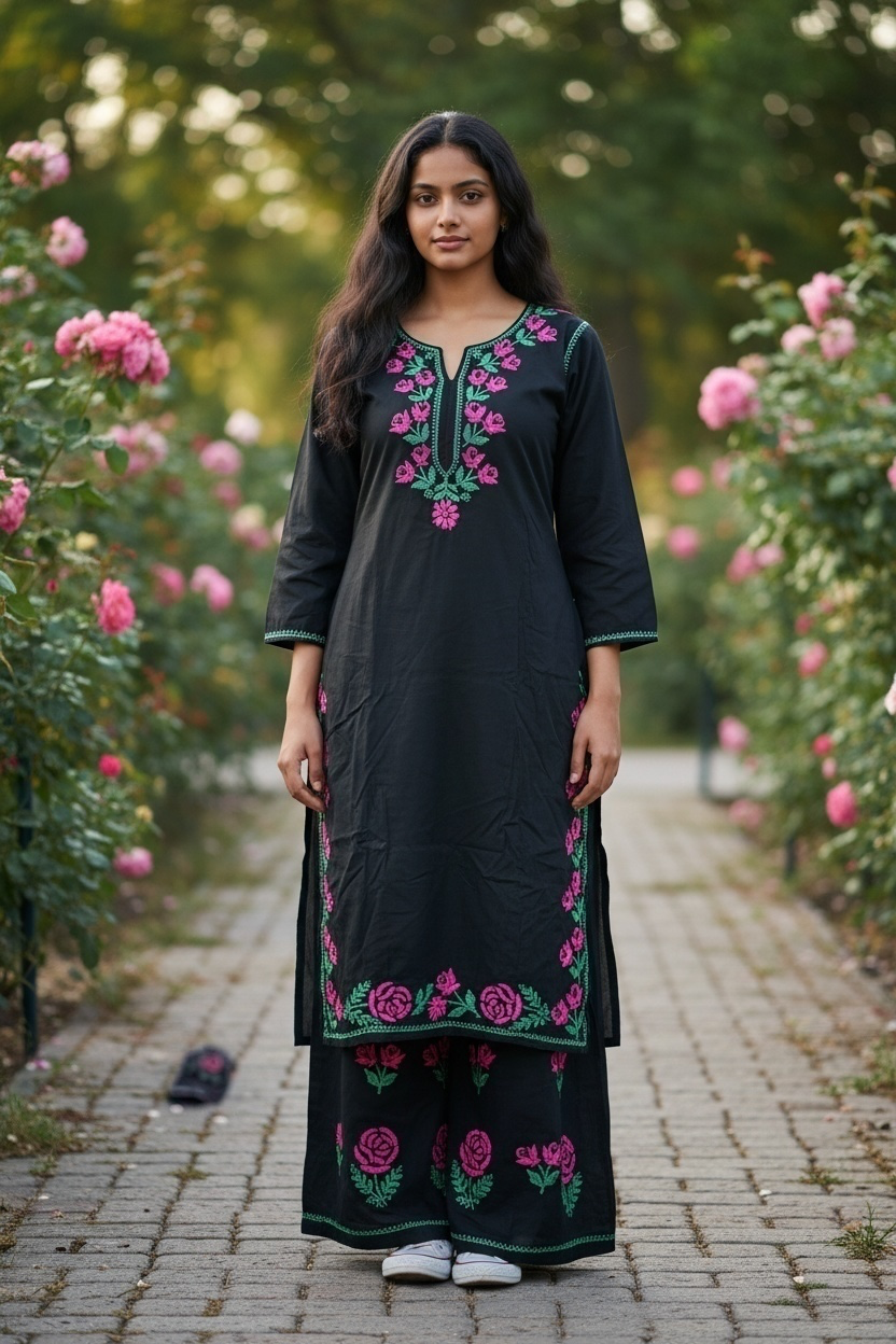 Rayon Chikankari Set