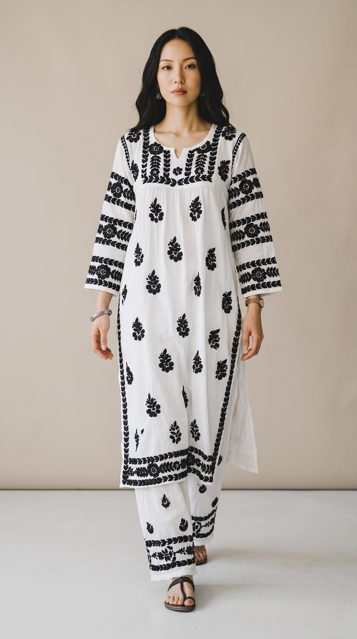 Afsana Chikankari Kurta Set