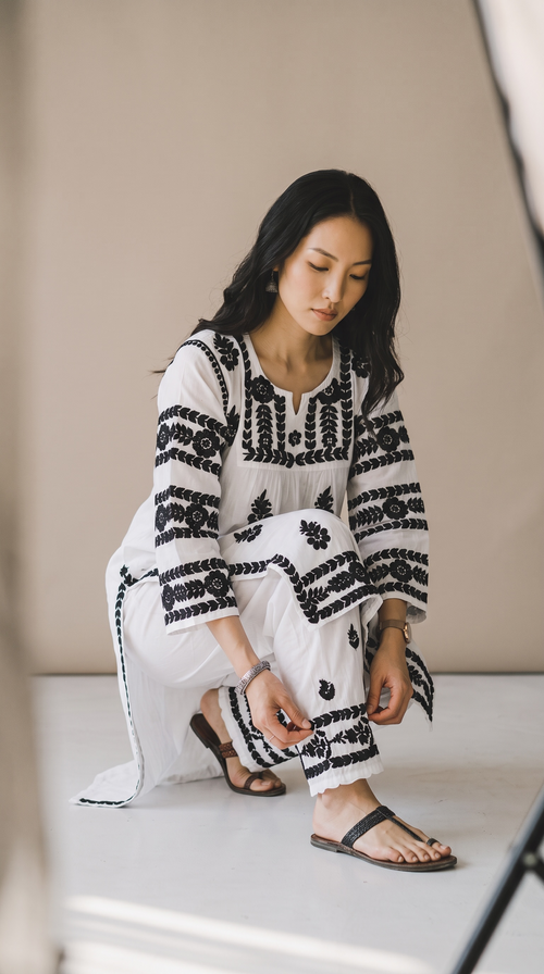 Afsana Chikankari Kurta Set
