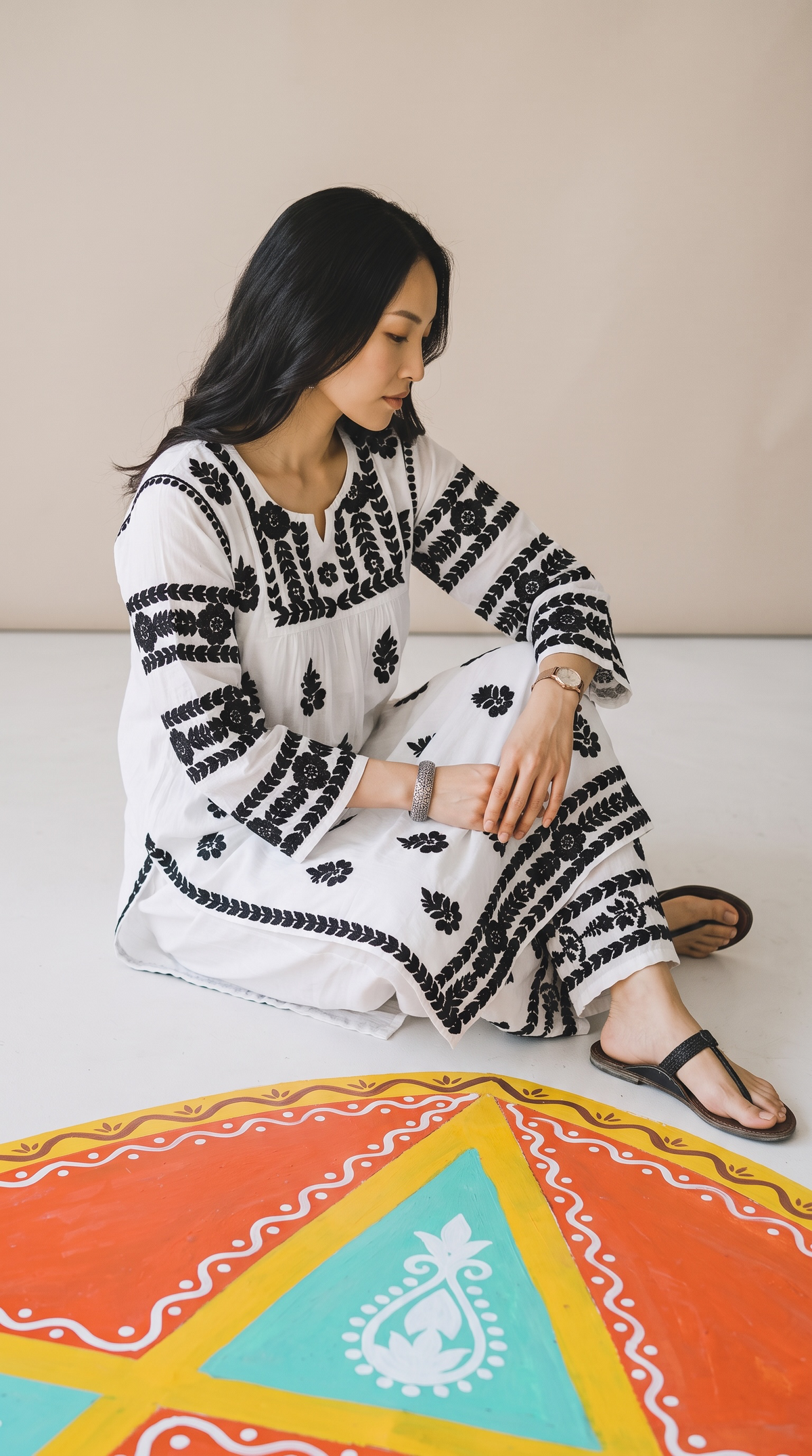 Afsana Chikankari Kurta Set