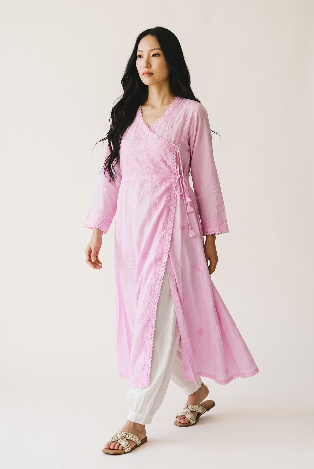 Nazakat Pink Angarakha Kurta