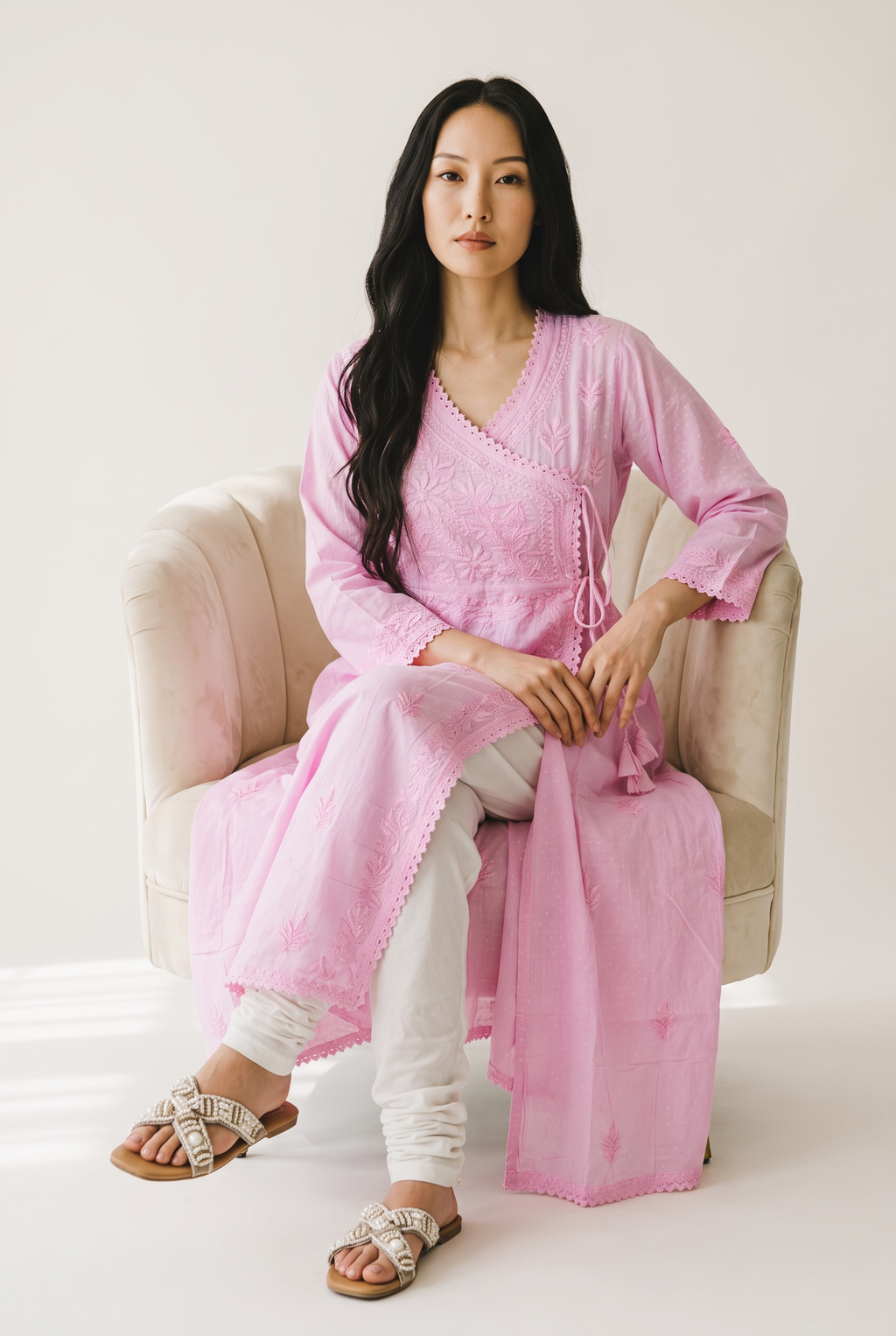 Nazakat Pink Angarakha Kurta